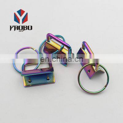 Tail Clip Key Fob Hardware Rainbow Color Metal Key Fob Hardware With Split Ring photo-5