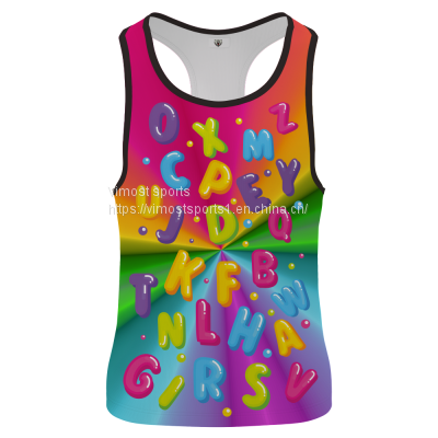 Customized Singlet of Good Quality with Letter Pattern