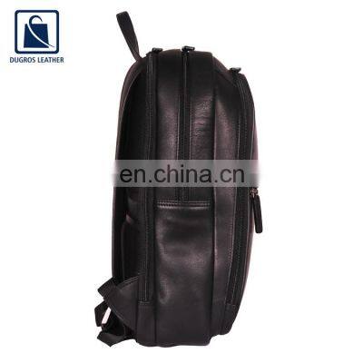 Excellent Quality Bulk Selling Matching Stitching Polyester Lining Nickle Fitting Unisex Genuine Leather Backpack Bag photo-3