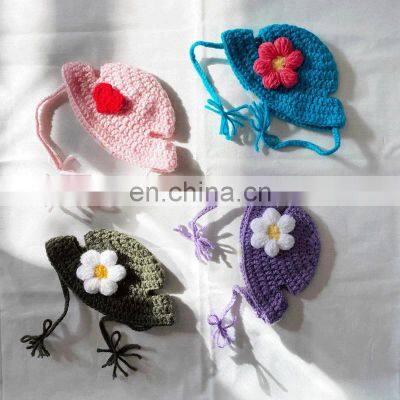 Hot Sale Crochet Pet Hat, Crochet bucket hats for cat, Knitted Sun Hat Hats for Dog and Cat Vietnam Supplier Cheap Wholesale