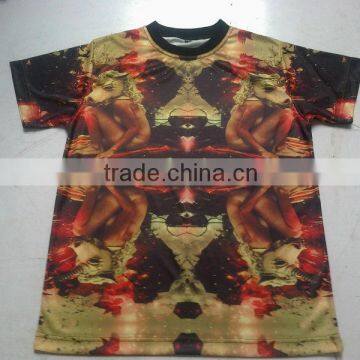 Sublimation t shirts made of 50/50 poly cotton blend with tag and labels