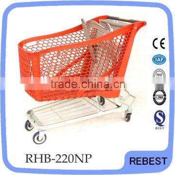 Used Plastic Shopping Cart Sale for Supermarket