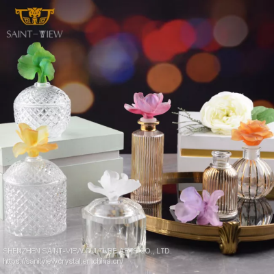 Gilding Evening Party Event Luxury Antique Refillable Cute Wholesale Empty Glass Round Square Perfume Bottle