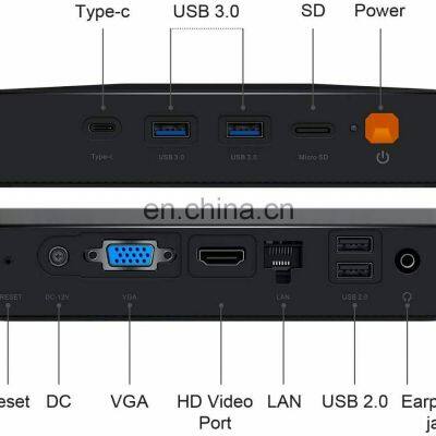 CHUWI HeroBox Fanless Mini PC Linux/Win10 (64-bit) Desktop 8+180GB SSD 4K MINI PC photo-4