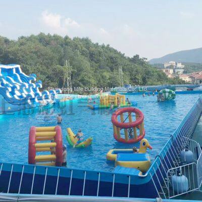 Frame Pool Above Ground Steel Frame Pvc Canvas Swimming Pool photo-2