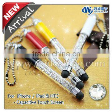 New Touch pen , mini touch screen pen key ring with crystal