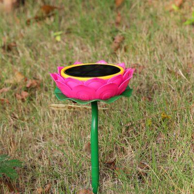 Outdoor rain lightning frost protection solar automatic charging waterproof anti water flower shape player speaker singing machine music player