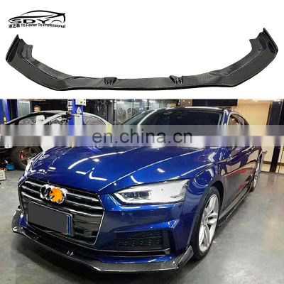 A5 Sline S5 B9 Blade Style Carbon Fiber Front Lip Front Splitter For Audi A5 Sline S5