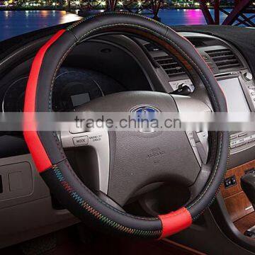 Color line sewing car steering wheel cover