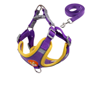 Adjustable Dog Harness Breathable Soft Mesh Straps Nylon Pet Dog Harness With Reflective Logo photo-4