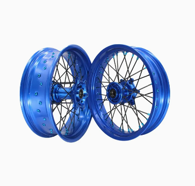 The latest high-performance off-road motorcycle with colored wheels and rims, customizable service available