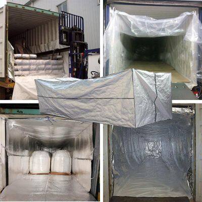 Revestimiento interior de contenedor impermeable recubierto de PE para envío de granos y cereales a granel en contenedores secos de 20 pies y 40 pies