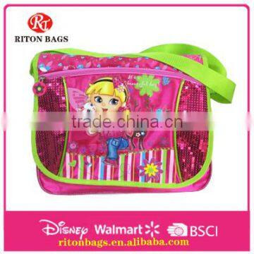 Pretty and Colorful Messenger Bags for Girls with Cute Kids and Wide Straps