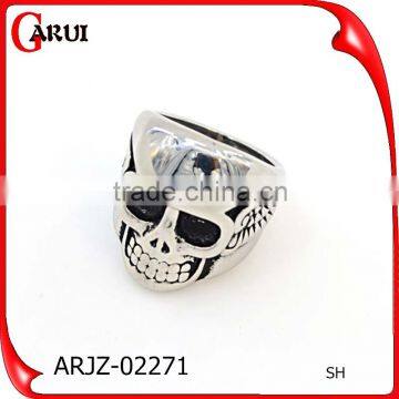 Newest titanium silver 316l stainless steel rings for men skull rings