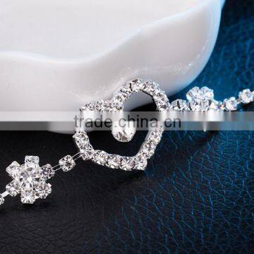 Romantic Heart Shape Bracelet Silver Plated Bracelet for Lover Wedding Gift photo-4