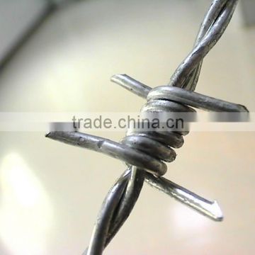 2016 hot sale 12 14 16 gauge galvanized barbed wire