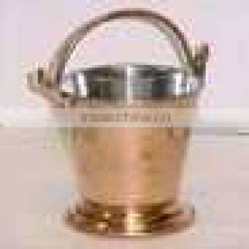 Copper Steel Curry Serving Bucket