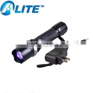 AC Charger UV Torch 18650 Battery Powered And Zoomable UV LED Torch