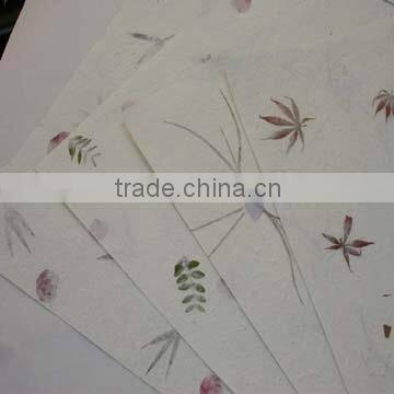 Handmade Mulberry Paper With Petals & Leaves