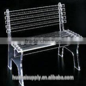 Transparent outdoor garden chair park long bench chair