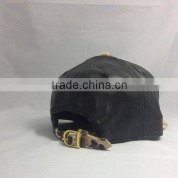 New Stylish PU Leather p Fur Snapback Hat Material for Snapback Cap photo-2