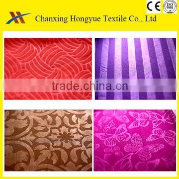 Polyester brushed microfiber dyed&Embossed fabric for making hotel bedding sets,home textile