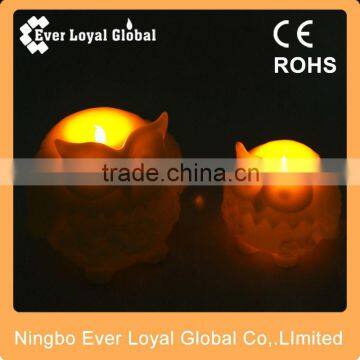 owl flameless candles with realistic flame