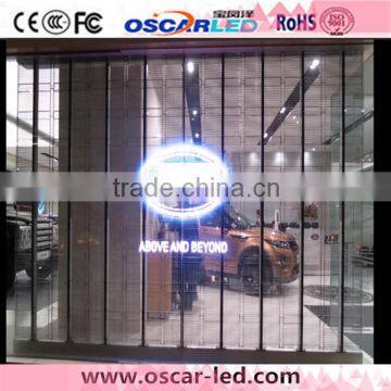 China Shenzhen Oscarled Glass Board Led Window Curtain Glass Advertising Display XR 16H Soft Transparent Glass Led Display Board photo-2