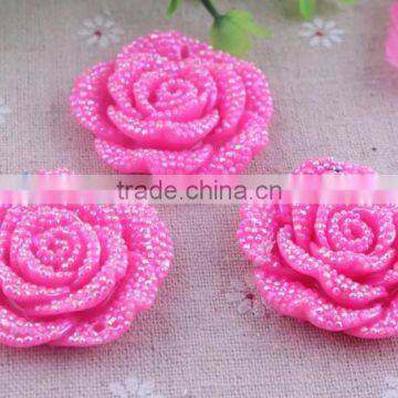 Hottest sales!! 2014 newest Resin flower beads!resin rhinestone flowers,jewelry findings resin plastic flower!!