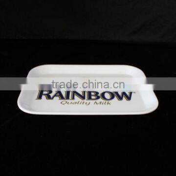 11.5 inch rainbow rectangular melamine tray