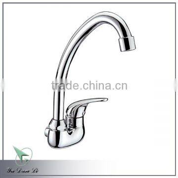 2014 New Design Chrome Plating Wall Mounted Single Cold Gooseneck Kitchen Faucets 1007