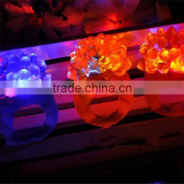 Cool Led Light Up Flashing Bubble Ring Rave Party Blinking Soft Jelly Glow Party Favor photo-4