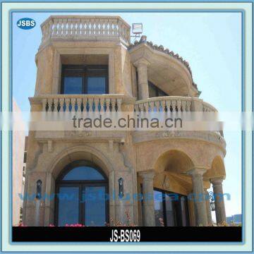 design carved stone balustrade and stone columns