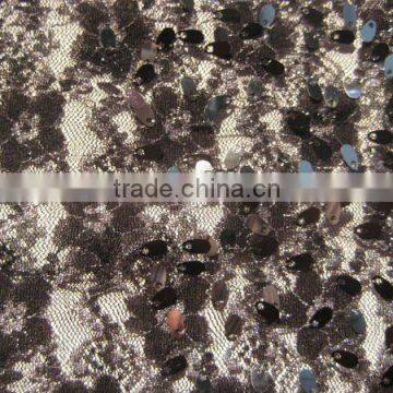 poly tulle embroidery sequin fabric