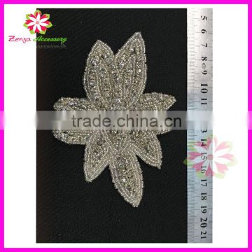 Hot sale latest crystal rhinestone applique, beaded bridal trim for wedding dresses China manufacturer