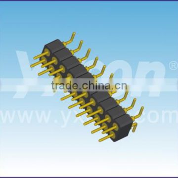 Dongguan supplier 2.0mm pitch dual row vertical SMT Machined pin header connector