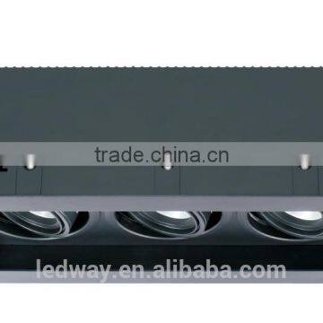3*10W 3*15W LEDWAY LED Indoor MR16 Slim Grille Spot Lamp IP20 Three-head With Decorated Plat