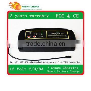 12V power saver battery charger 2A/4A/8A