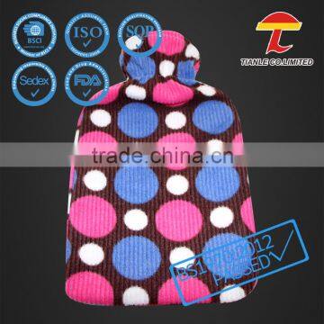 2L big capacity hot water bottle animal plush cover