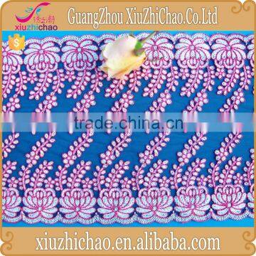 T0520-1China Supplier Fashion OEM Design Corded Lace Trim Floral Voile Saree Border photo-4