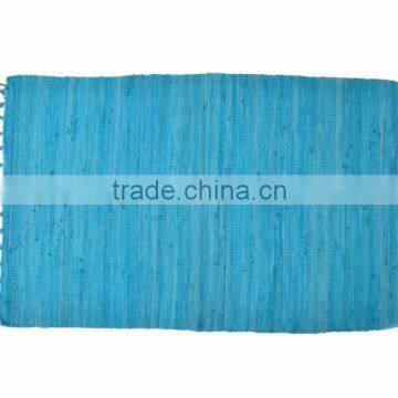 Natural Fibres Sky Blue Chindi Rug