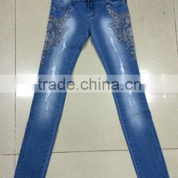 Hot Sale High quality fashion women jeans manufacturer