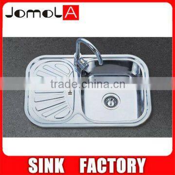 Favorable Price!!! 2016 JOMOLA JSB-7549 Classic SS Kitchen Sink with Drainer Built-in Drainboard in stock