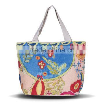 Women Canvas Shopping Bags Shopper Tote Zipper Eco Shoulder Versatile Sack Summer Holiday Beach DIY Painting Handbag