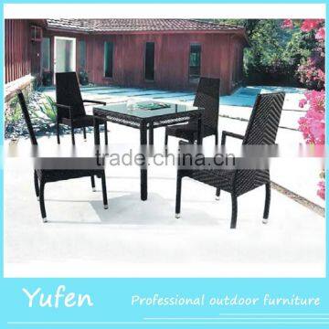 Rattan dining table and chairs outdoor furniture garden