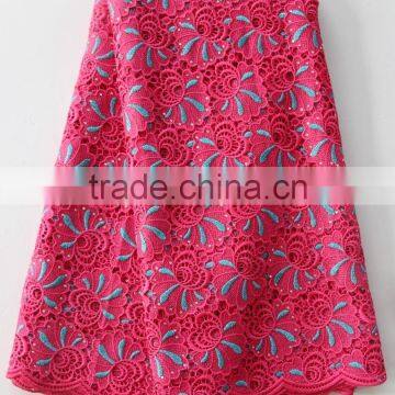 cord lace fabric embroidery high quality chemical lace fabric for fashion dress