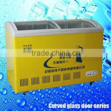 SD-358Y ice cream open top refrigerator Top glass door refrigerator