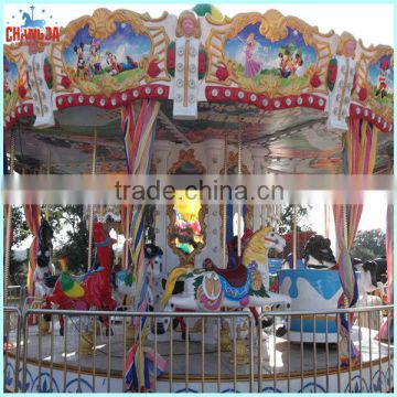 Theme park amusement games carousel horses plastic