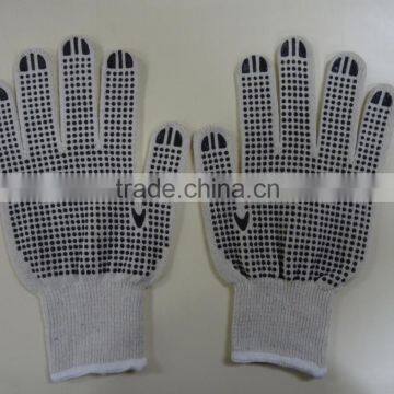 Cotton Yarn Gloves; Knitted Gloves; Knitted Work Gloves; Knitted Gloves With Pvc Dots