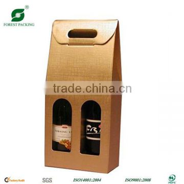 WINE TAKEAWAY PACKAGING BOX WIHT HOLE HANDLE